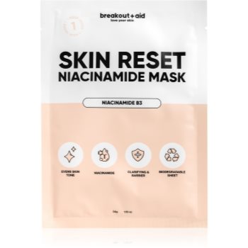 breakout + aid Skin Reset Niacinamide Mask masca pentru celule cu niacinamidă - imagine 2